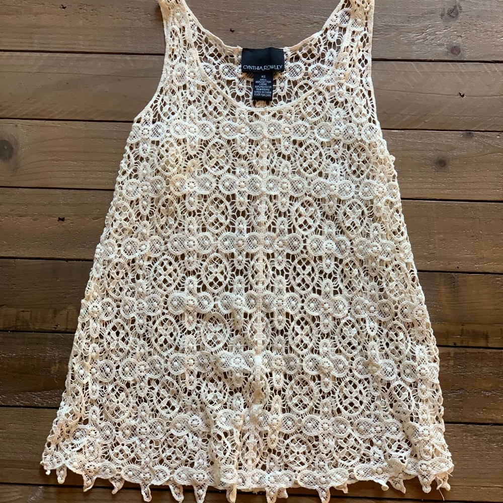 Cynthia Rowley Lace Tank Top - Size XS